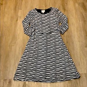 Eci black and white dress